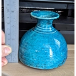 Hugh West | Blue Raku Pottery Vase - Cornish Ceramics UK