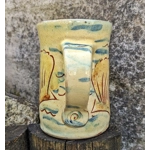 Mystery | Yellow Pottery Milk Jug - Seaside Scallop Shell Decoration