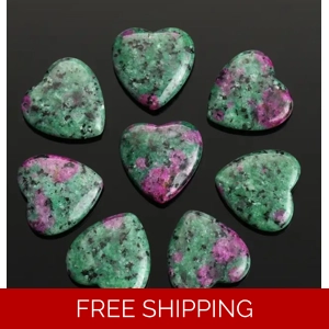 Ruby Zoisite Heart