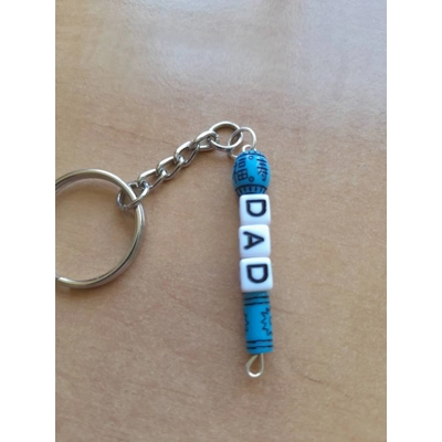 Blue Barrel and Chinese Lantern Dad Keychain