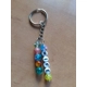 Crackle bead Wife keyring with stainless steel k..