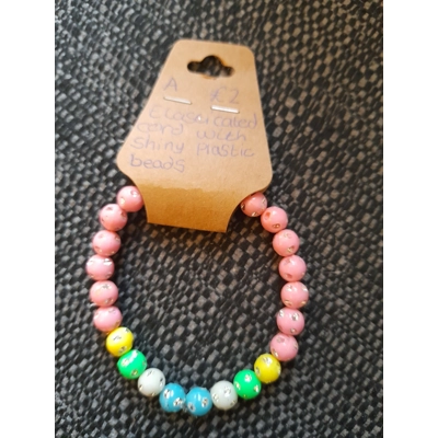 Plastic shiny beaded bracelet