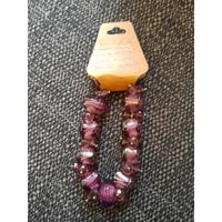 Purple glass bracelet