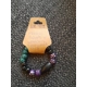 Children's bracelet black, green and purple