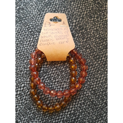 Two brown bracelets