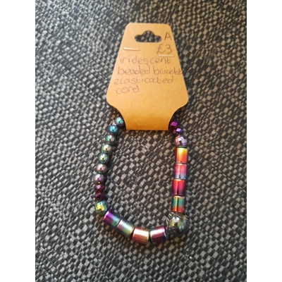 Iridescent beaded bracelet
