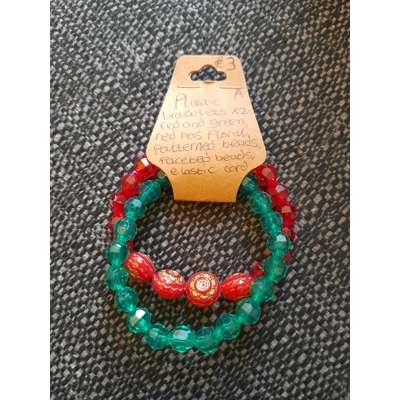 Red and green combination bracelets Red and green combination bracelets