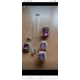 Amethyst like jewellery set - 3 piece.