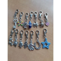 Handmade swivel charm keychains -..