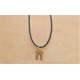 Wax cord necklace with Arc de Triumph charm