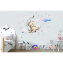 Sleep bear decal, Nursery wa..