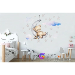 Sleep bear decal, Nursery wall decal, Watercolor decal, bear wall decal, nurse..