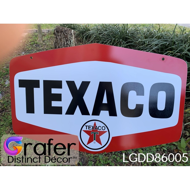 Additional Image for Texaco Sign, Gas Station Decor, Reproduction, Vintage Signage, Large Texaco Sign, Metal Sign, Garage