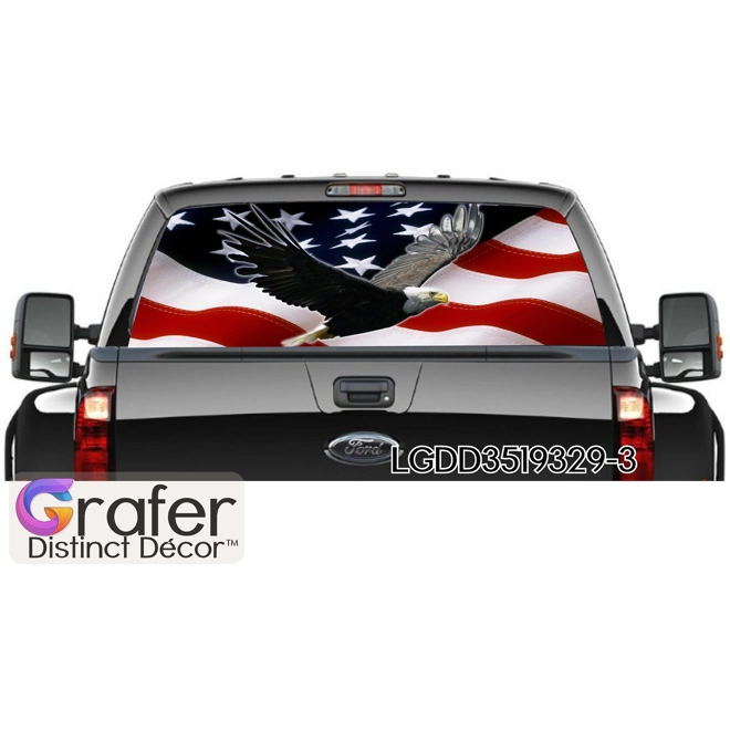 Additional Image for SUV Rear Window Graphics Decal, Tint Perforated Sticker for Truck Vinyl Pickup Wrap, Window perforat