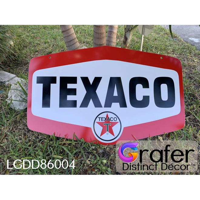 Additional Image for Texaco Sign, Gas Station Decor, Reproduction, Vintage Signage, Large Texaco Sign, Metal Sign, Garage