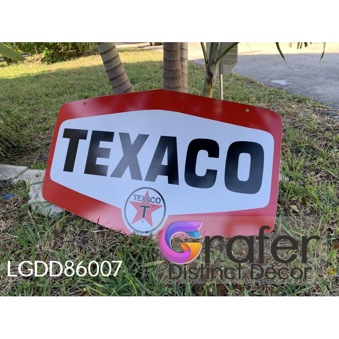 Additional Image for Texaco Sign, Gas Station Decor, Reproduction, Vintage Signage, Large Texaco Sign, Metal Sign, Garage