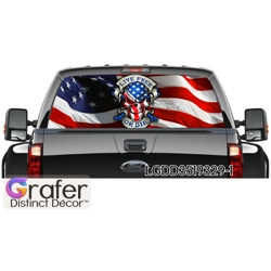 SUV Rear Window Graphics Decal, Tint Perforated Sticker for Truck Vinyl Pickup..