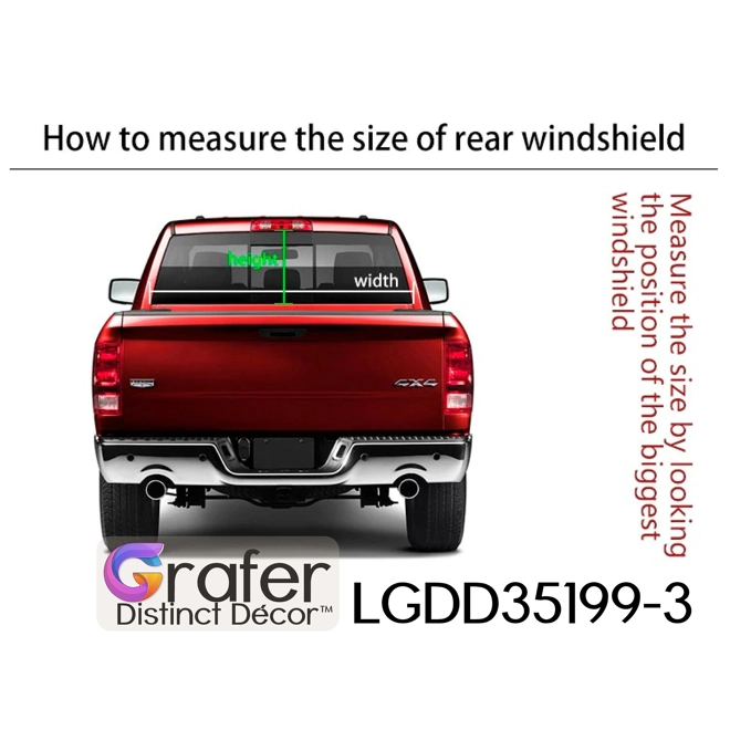 Additional Image for Skull Rear Window Graphics, Tint Perforated Sticker for Truck Vinyl Pickup Wrap, Window perforated v