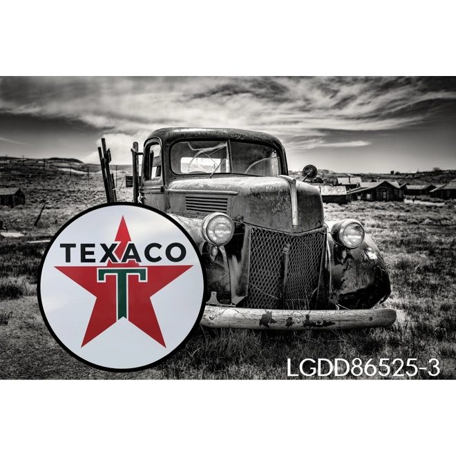 Additional Image for Texaco Sign, Gas Station Decor, Reproduction, Vintage Signage, Large Texaco Sign, Metal Sign, Garage