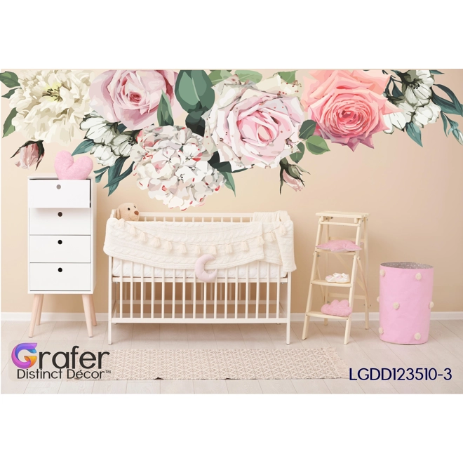 product Image for Rose Watercolor Floral, Wall Decals Nursery, Flowers Blossoms Decals, Rose Garden Bouquet-Pink Roses
