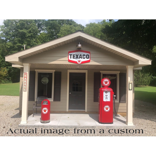 Additional Image for Texaco Sign, Gas Station Decor, Reproduction, Vintage Signage, Large Texaco Sign, Metal Sign, Garage