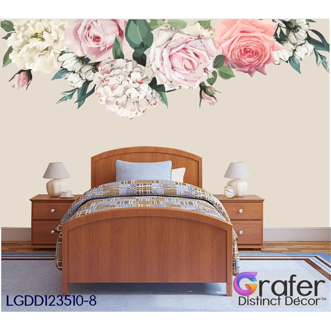 Additional Image for Rose Watercolor Floral, Wall Decals Nursery, Flowers Blossoms Decals, Rose Garden Bouquet-Pink Roses