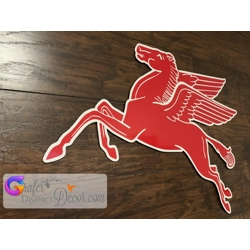 TWO Sides -Old Mobil Pegasus Sign, Garage Decor, Rep. Antique Vintage, Garage ..