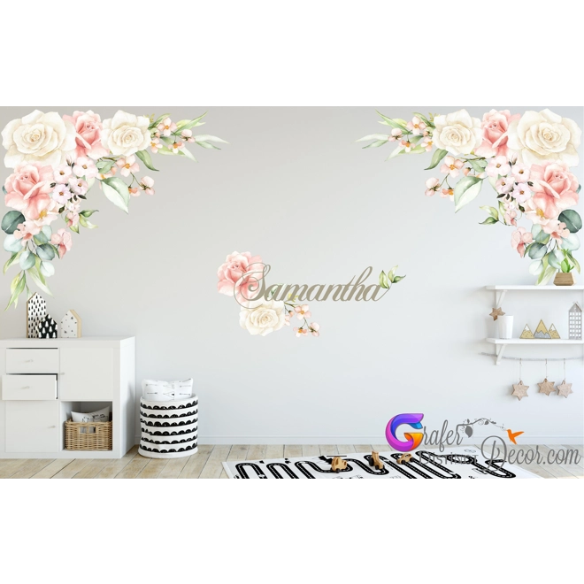 Additional Image for Bouquet Flower Decal, Peony wall decal, Floral Bouquet Decal, Baby Girl Room Decal, Baby Shower Gift