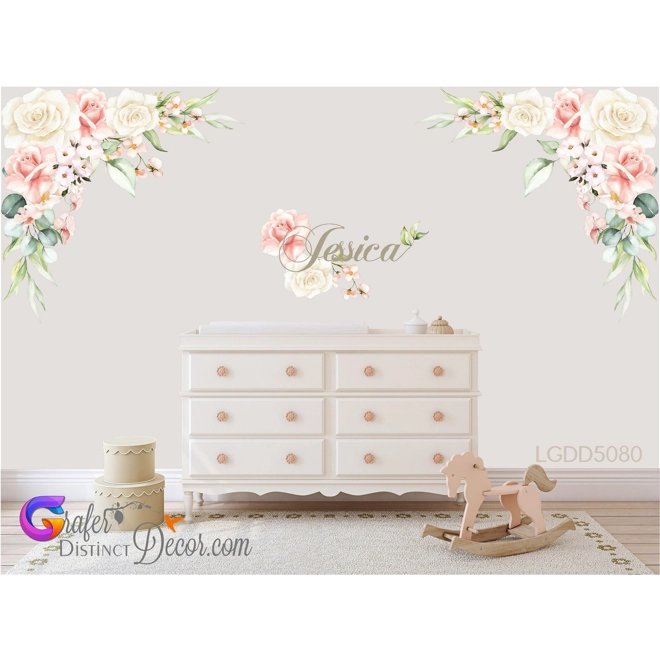 Additional Image for Bouquet Flower Decal, Peony wall decal, Floral Bouquet Decal, Baby Girl Room Decal, Baby Shower Gift