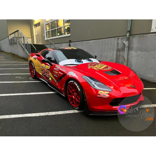 Additional Image for Dinoco Wrap Vinyl Graphic - Lightning McQueen Decals, Jackson Storm Decal-Business Advertising decal