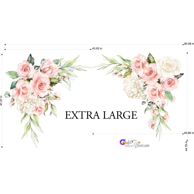 Additional Image for Bouquet Flower Decal, Peony wall decal, Floral Bouquet Decal, Baby Girl Room Decal, Baby Shower Gift