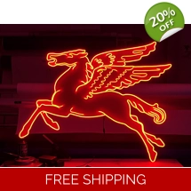 Pegasus neon sign,  Vin..