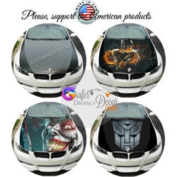 Hood Wrap decal, Custom Hood Graphic decals, Custom hood design, Vehicle wrap
