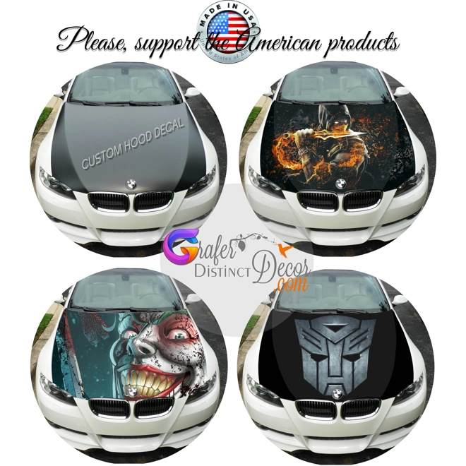 product Image for Hood Wrap decal, Custom Hood Graphic decals, Custom hood design, Vehicle wrap
