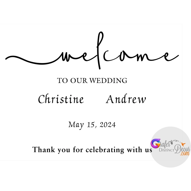 Additional Image for Modern Wedding Welcome Sign It Was Always You Wedding  Welcome Sign, 18x24 Personalized  Decoration