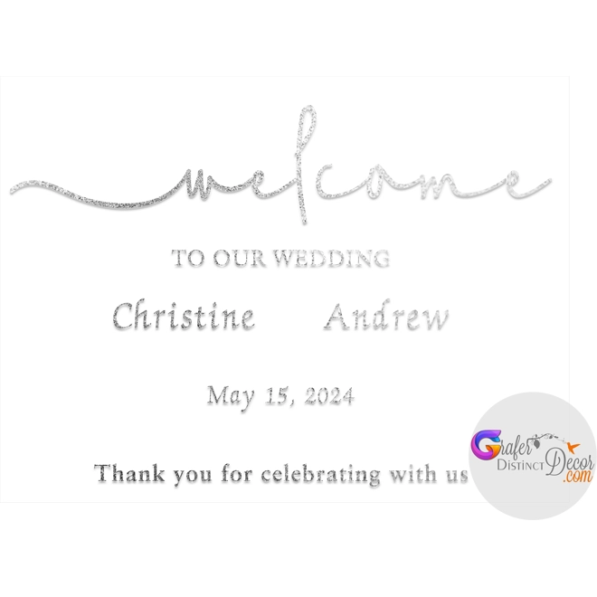 Additional Image for Modern Wedding Welcome Sign It Was Always You Wedding  Welcome Sign, 18x24 Personalized  Decoration