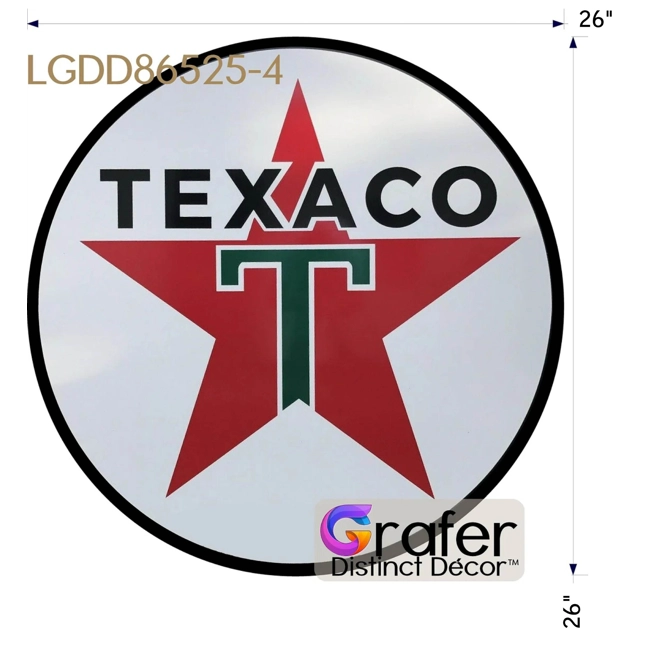 Additional Image for Texaco Sign, Gas Station Decor, Reproduction, Vintage Signage, Large Texaco Sign, Metal Sign, Garage