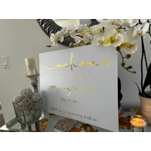 Modern Wedding Welcome Sign ..