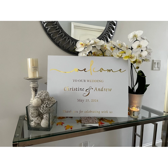 Additional Image for Modern Wedding Welcome Sign It Was Always You Wedding  Welcome Sign, 18x24 Personalized  Decoration