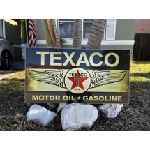 Texaco  Double-Sided, Gas Station Decor,  Vintage Signage, Large Texaco Sign, Metal Sign, Man Cave G