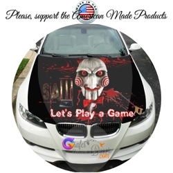 Lets play a game decal, Hood Wrap decal, Custom Hood Graphic decals, Custom ho..