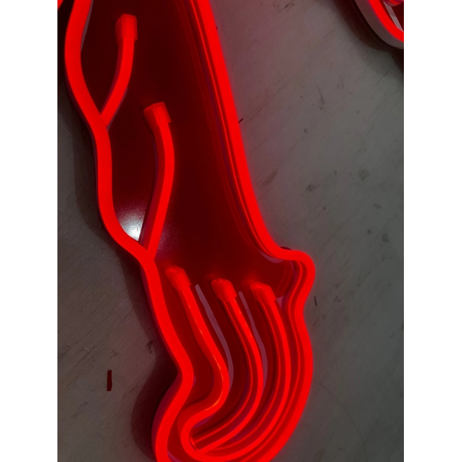 Additional Image for Mobil Neon Pegasus Sign, Neon Mobil Gas Station Sign, Rep Antique Vintage, Garage Décor, Aluminum Pe