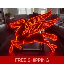 Mobil Neon Pegasus Sign, Neo..