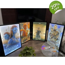 Movie Display frame, LED Light Box, LED Movie Poster, Back lit frame, 27x40 Black SnapeZo LED Home Theater Frame 1.38