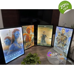 Movie Display frame, LED Light Box, LED Movie Poster, Back lit frame, 27x40 Bl..
