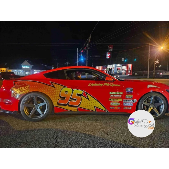 product Image for Lightning McQueen Decals, Wrap Vinyl Graphics, Jackson Storm Decal, Business Advertising decal,