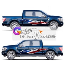 metal ripped showing American flag