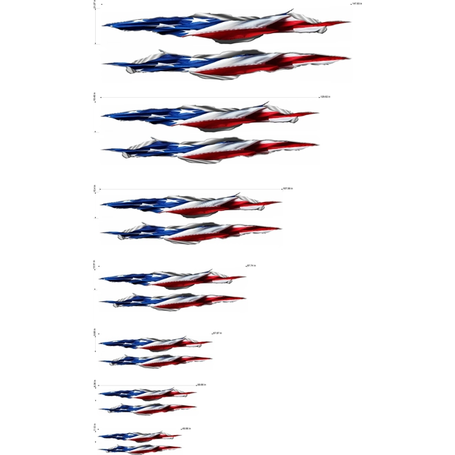 Additional Image for metal ripped showing American flag
