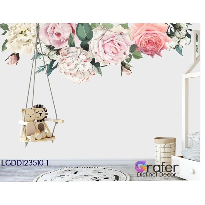 Additional Image for Peonies Blooms decal , Flowers Blossoms Decals, Rose Garden Bouquet-Pink Roses