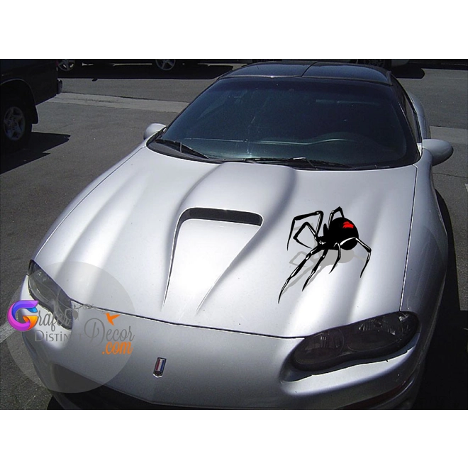 Additional Image for Black Widow Decal, 3D Spider Decal, Unleash the Arachnid Elegance 3D, Spider Decal